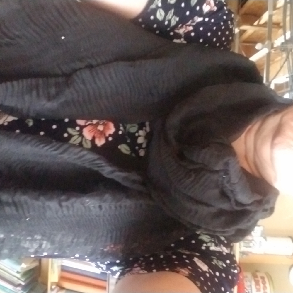 Scarf black 24 inches wide light weight